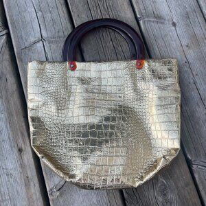 Vintage Metallic Handbag Y2K Retro Glam Chic